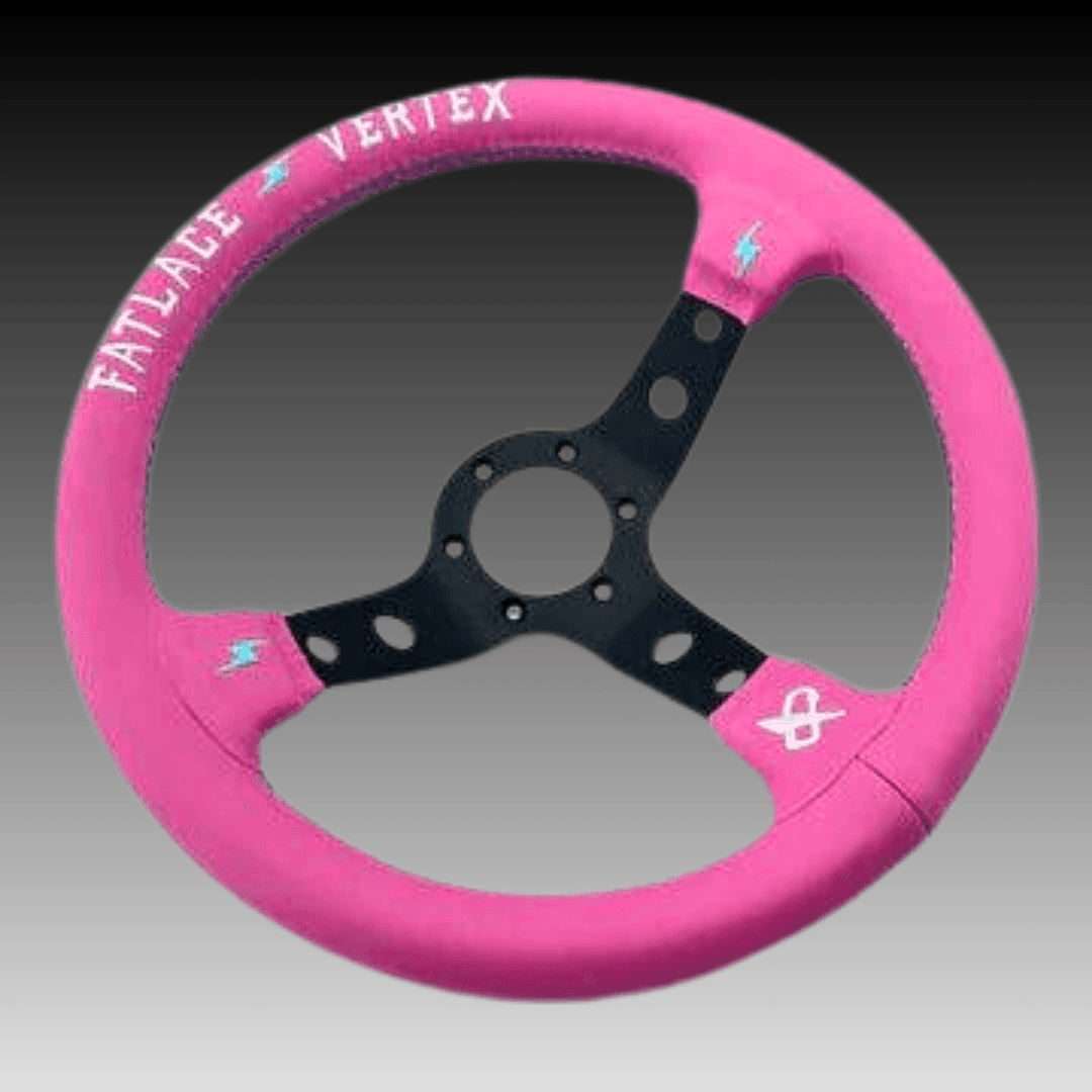 Vertex X Fatlace The Fast Life Pink Steering Wheel - Infamous Legends