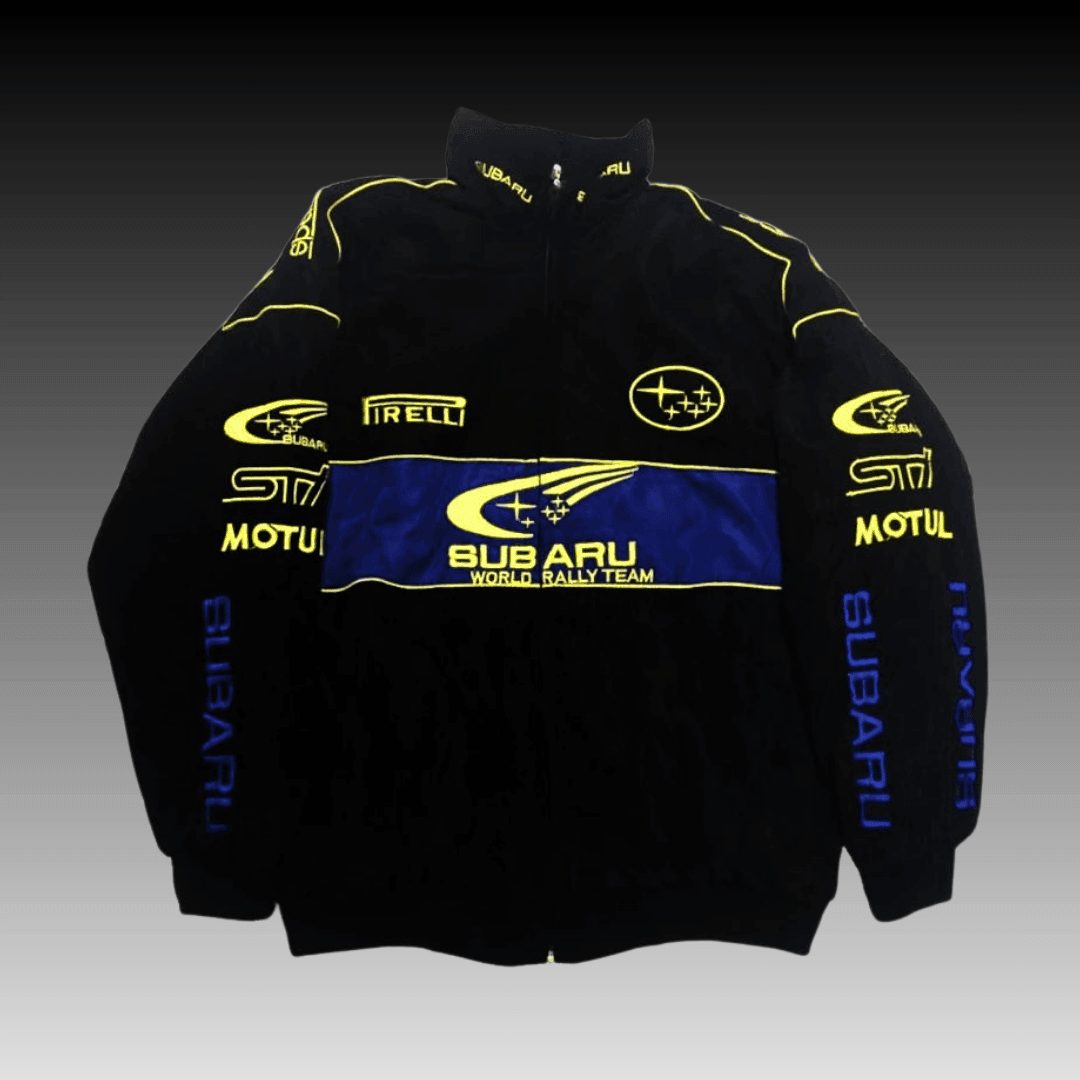 Vintage Subaru Rally Champion STI Racing Bomber Jacket - Infamous Legends