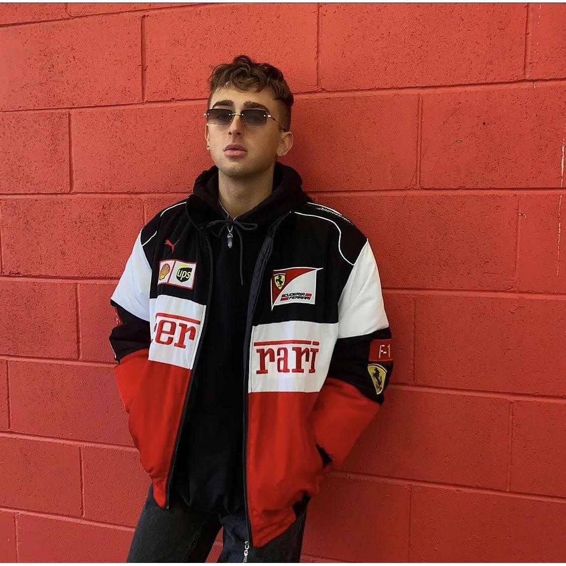 Motoring Spirit Vintage F1 Ferrari Redbull Racing Bomber Jacket - Motoring Spirit