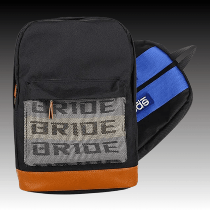 JDM Racing Back Packs - Blue Brown Sparco