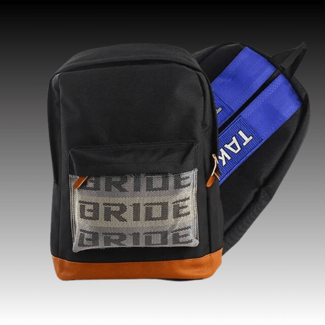 JDM Racing Back Packs - Blue Brown Takata