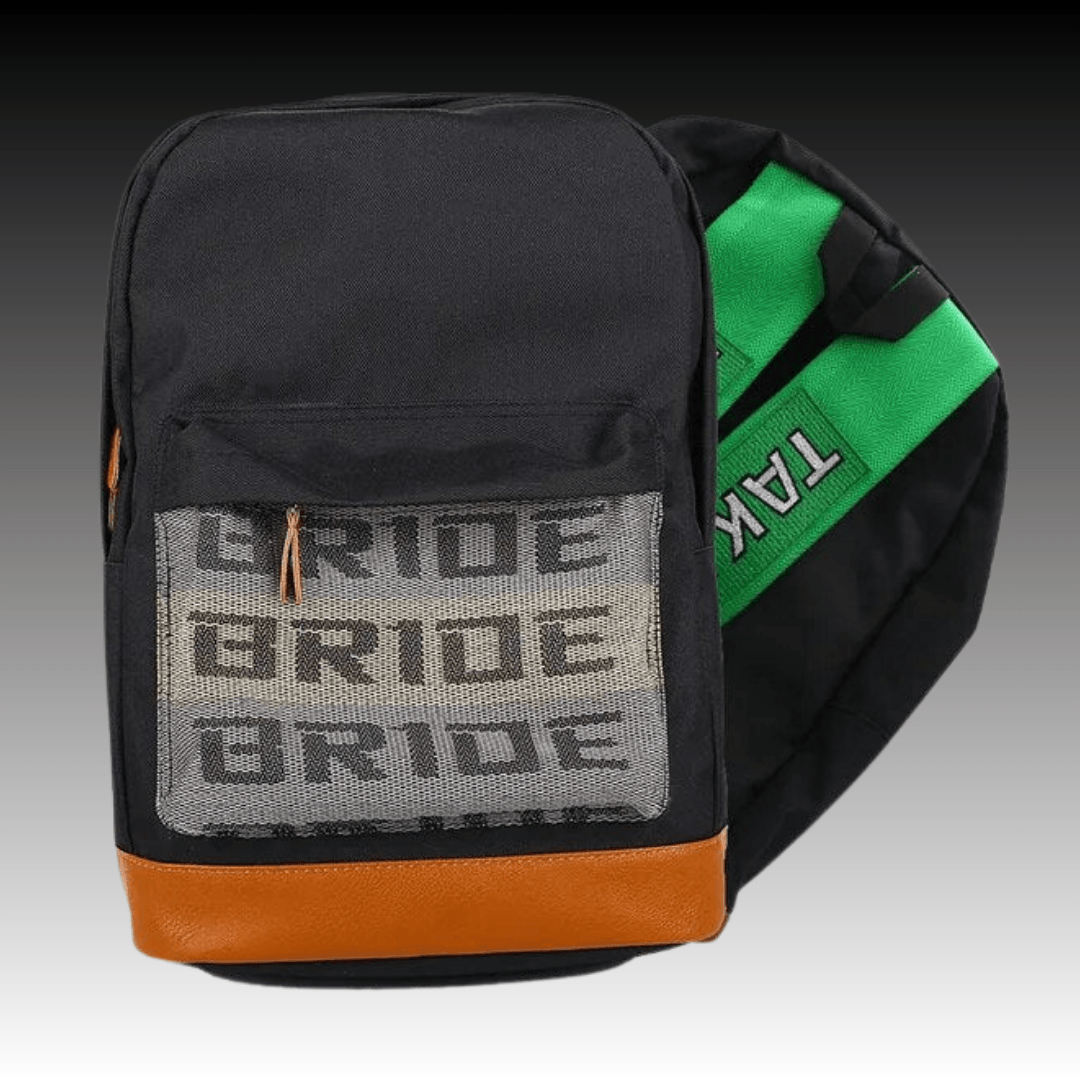 JDM Racing Back Packs - Green Brown Takata