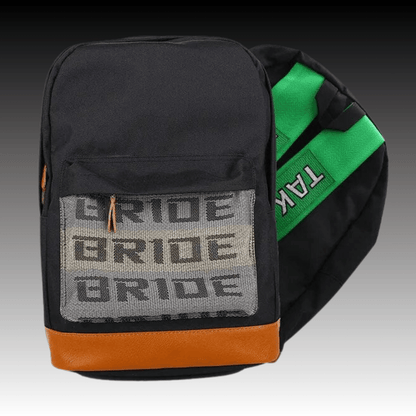 JDM Racing Back Packs - Green Brown Takata