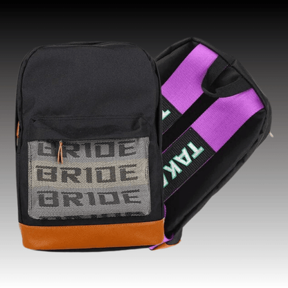 JDM Racing Back Packs - Purple Brown Takata