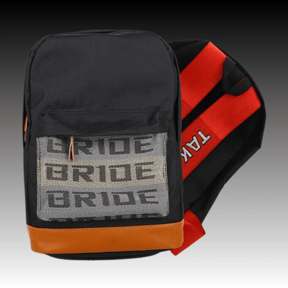 JDM Racing Back Packs - Red Brown Takata
