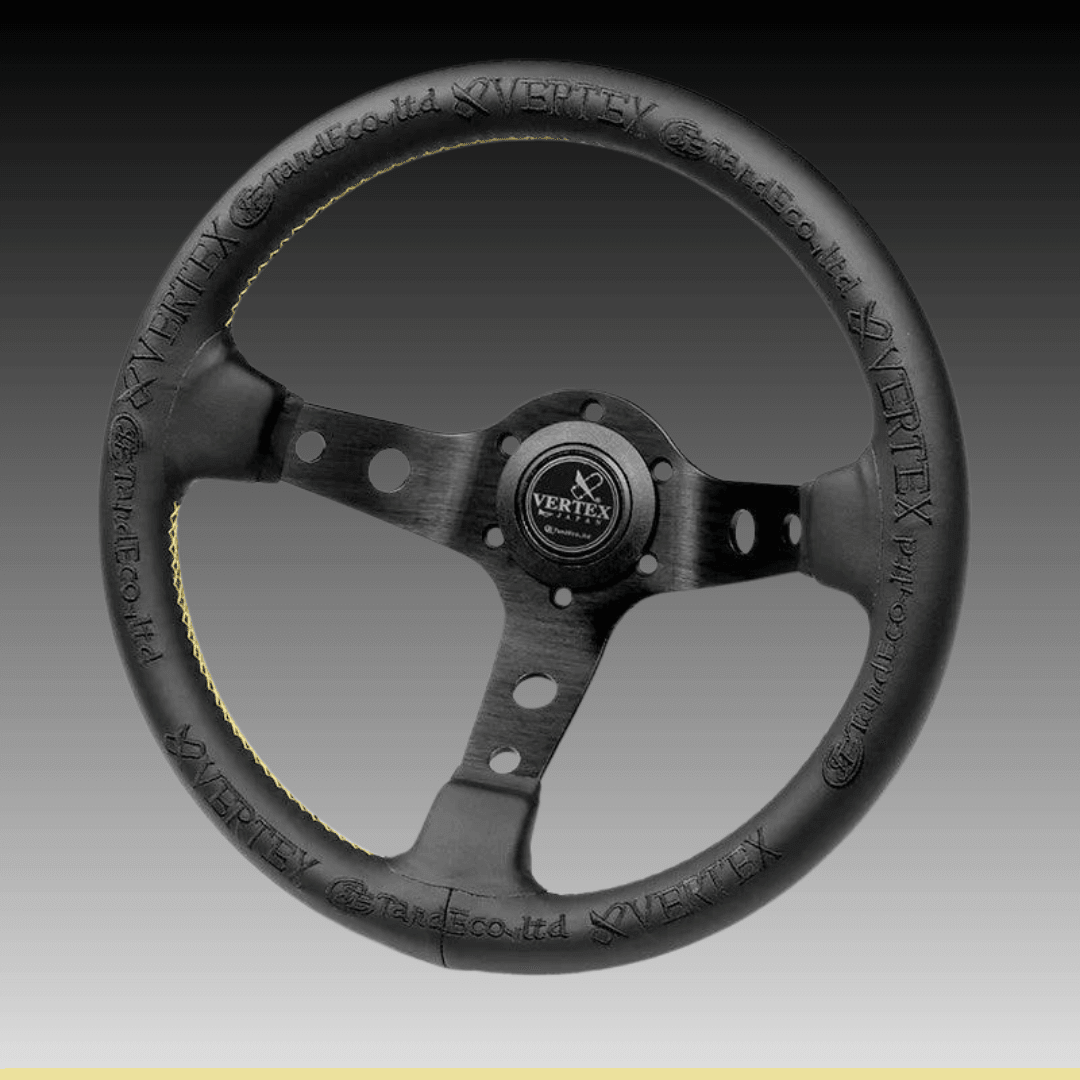 Vertex King of Vertex Black Steering Wheel