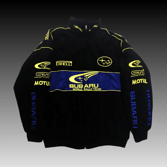 Vintage Subaru Rally Champion STI Racing Bomber Jacket 