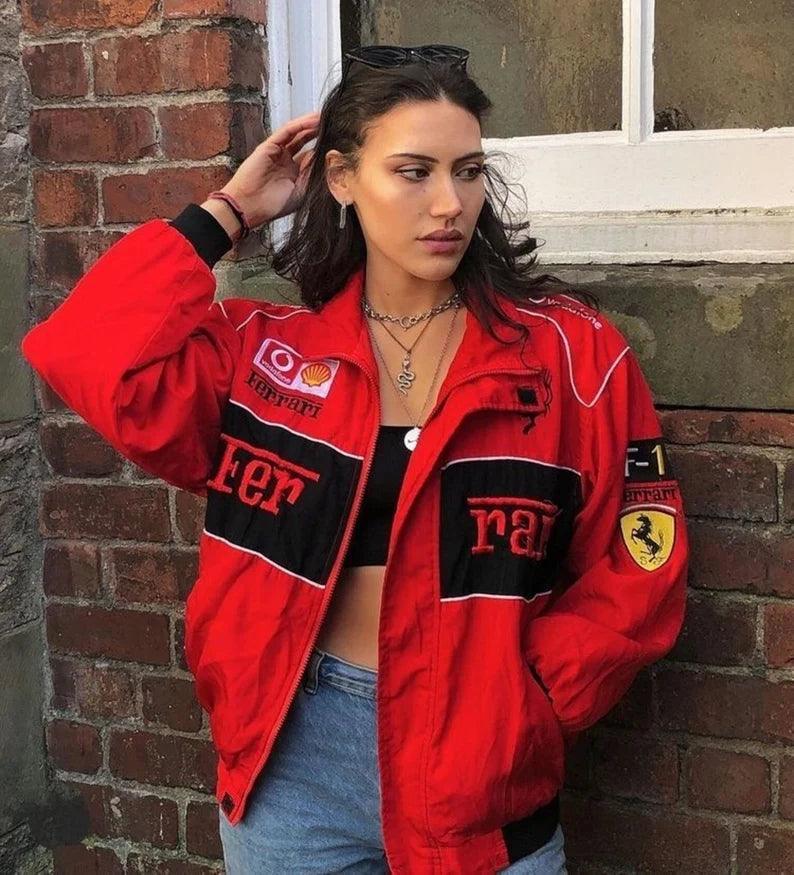 Motoring Spirit Vintage F1 Ferrari Redbull Racing Bomber Jacket - Motoring Spirit